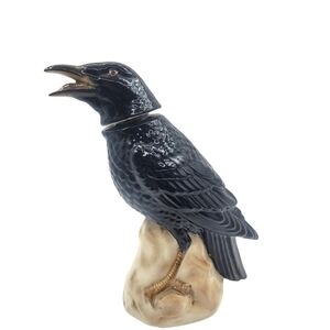 VINTAGE Tequila Jose Cuervo Crow Decanter / bottle Made in Germany Raven / Black